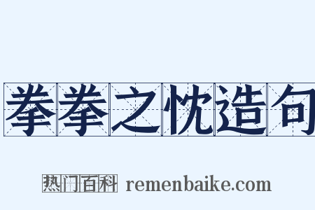 拳拳之忱造句是什么意思的图片